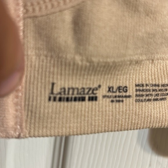 LAMAZE Size X-Large Tan Nude Full Coverage Nursing Maternity Bra Adjustable - Picture 8 of 9